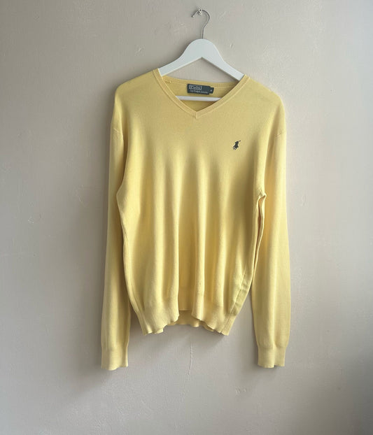 Pastel yellow Ralph Lauren jumper - M/L
