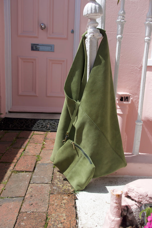 Green Suede Bag