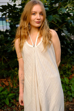 White linen dress
